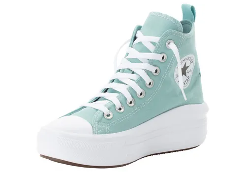 CONVERSE CHUCK TAYLOR ALL STAR MOVE Sneaker für Mädchen - Sneaker für Kinder in vernal pool-white-black, mit hoher Plateausohle und atmungsaktivem Textil; ideal für trendbewusste Mädchen.