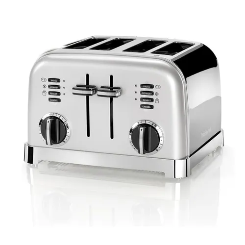 Cuisinart 4-Scheiben-Toaster - Toaster mit breiten Schlitzen für dickes Brot und Bagels, 6 Bräunungsstufen und High-Lift-Hebel für perfektes Toasten.