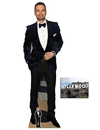BundleZ-4-FanZ Sebastian Stan Lifesize Pappaufsteller / Standup Fan Pack, 184 cm x 59 cm, inklusive Mini-Ausschnitt und 8 x 10 Foto