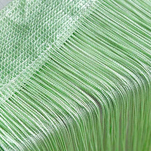 Tür-Vorhang / Wandpaneel mit Fransen, für Fenster, Zuhause, Terrasse, Schlafzimmer, Hochzeit, Restaurant idealer Raumteiler, dekorative Quaste, Polyester, Light-g, 100_x_200_cm