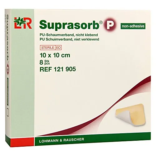 Suprasorb P PU-Schaumverband 10x10 cm Nicht Klebend, 8 St