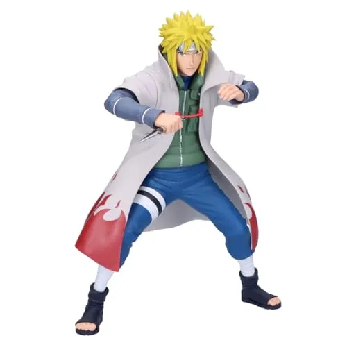 BANPRESTO Grandista Minato Namikaze Figur 23cm aus Naruto Shippuden - Sonstige Spielzeugfiguren – Detaillierte 23 cm Figur des vierten Hokage, perfekt zum Ausstellen oder Sammeln für Naruto-Fans.
