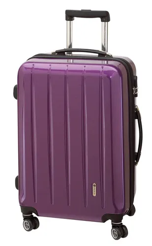 Trolley Boardcase 50 cm Koffer Trolly Handgepäck mit TSA London carbon / lila