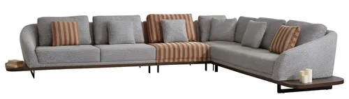 Luxuriöses Graues Ecksofa in L-Form für Ihr Wohnzimmer - Stylisches Ecksofa mit Platz für 4 Personen, elegantes Design und hochwertige Materialien. Ideal für gemütliche Abende im modernen Wohnraum. Maße: 410 x 320 x 70 cm, mit praktischer Montage.