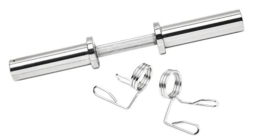 Bad Company Profi Olympia Kurzhantelstange (Stück) inkl. Federverschlüssen 50/51 mm Chrom