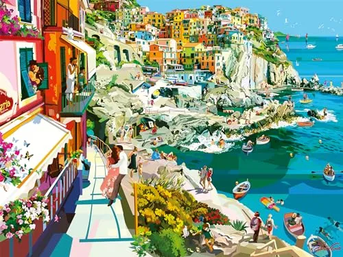 Ravensburger Verliebt in Cinque Terre (1500 Teile) - Puzzle mit 1500 Teilen, ideal für Liebhaber von Italien und entspannende Freizeitaktivitäten, bringt die Schönheit der Cinque Terre nach Hause.