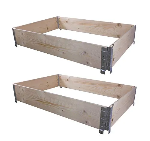 BigDean Hochbeet Palettenrahmen 120x80x20cm - Faltbar & Stapelbar für Gartenliebhaber - Hochbeete-Kit aus robustem Naturholz, ideal für Gemüse, Blumen und Kräuter. Platzsparend klappbar und individuell erweiterbar für kreative Gartengestaltung.