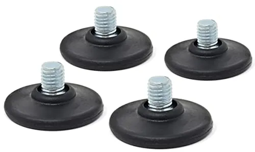 Design61 4x Justierschraube Stellschraube M10x L10 mm verzinkt Verstellschraube Teller Ø 40mm