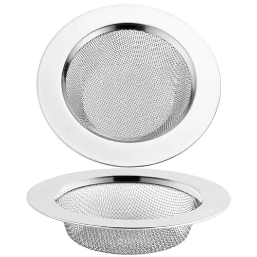 Stücke 11.5CM Abflusssieb Dusche Haarsieb Küche Edelstahl Sink Strainer Abflussgitter,Verstopfungen Verhindern,Außendurchmesser: 11.5 cm,Innendurchmesser: 7.5 cm,Tiefe: 2.3 cm 2