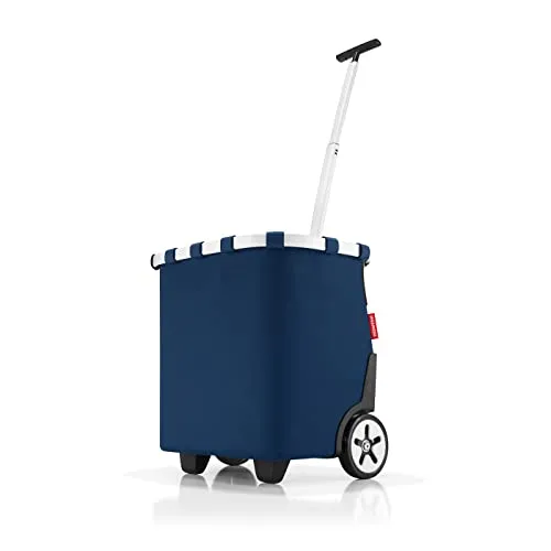 reisenthel carrycruiser Dunkelblau – Eleganter Einkaufstrolley mit Aluminiumrahmen - Einkaufstrolley in Dunkelblau mit 40 l Volumen und 20 kg Tragkraft. Ideal für Großeinkäufe, ausgestattet mit wasserabweisendem Material und leichtgängigen Rädern für mühelosen Transport.