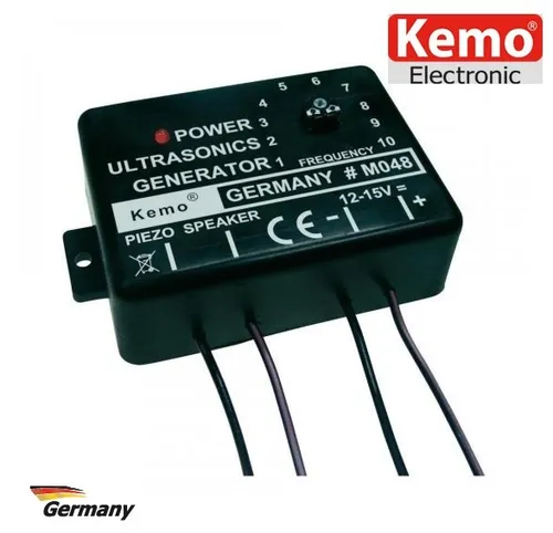 Kemo M048N Ultraschall Generator - Effektive Tier- und Insektenabwehr, ideal für Vorratsräume und zur Unfallvermeidung am Auto