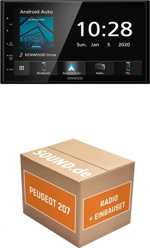 Kenwood DMX5020BTS Autoradio Einbaupaket für Peugeot 207 (2006-2015)