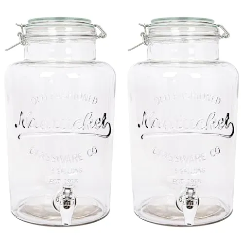 Rink Drink 2X 6.5L Getränkespender aus Glas mit Tap