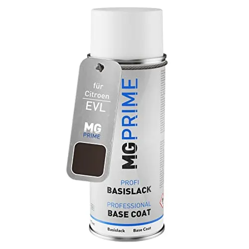 MG PRIME Autolack Spraydose für Citroen EVL/VL Gris Platinium Metallic/Platinium-Grau Metallic Basislack Sprühdose 400ml