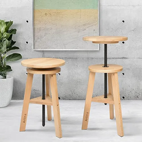 Artina Malhocker Drehhocker Holz höhenverstellbar 360° drehbar belastbar
