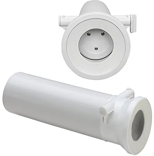 Sanit WC Anschlussstutzen Ø 110 mm mit Rückstauklappe - WC Anschlussstutzen für Badezimmer, ausgestattet mit einer Rückstauklappe für zusätzlichen Schutz vor Rückfluss und unangenehmen Gerüchen.