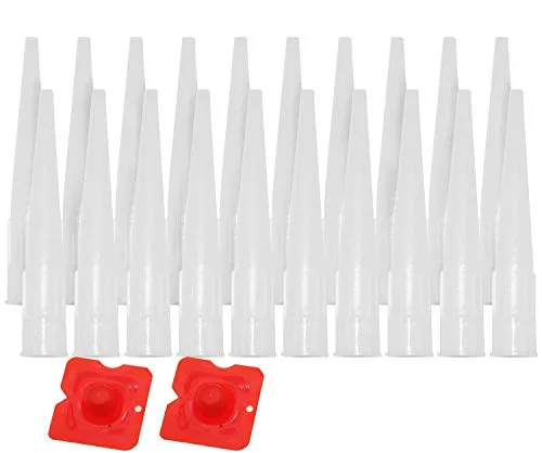 WJMY Kartuschenspitzen Silikonspitzen Silikontüllen Ersatzspitzen Kartuschendüsen Kartuschentüllen Silikonkartuschen Silikondüsen (20 Stück)