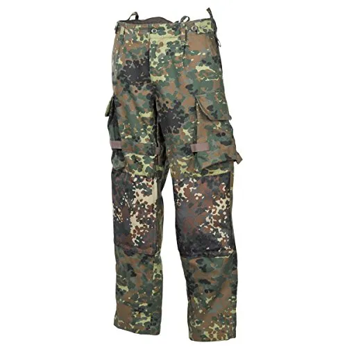 MFH BW Kampfhose - Flecktarn Einsatzhose für Outdoor - Wanderhosen - Neueste BW Kampfhose mit verstärktem Hosenboden und herausnehmbaren Kniepolstern, ideal für Outdoor-Aktivitäten und Trekking.