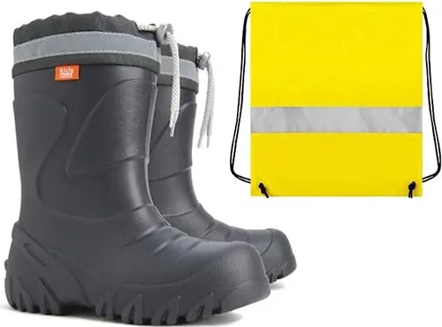 Demar Ultra Leichte Gummistiefel mit Lammfell für Kinder - Gummistiefel für Kinder, gefüttert mit Lammfell für warme Füße im Winter, wasserdicht und rutschfest, inklusive praktischen Schuhbeutel.