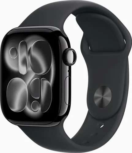 Apple Watch 11 42/Onyx Aluminium/Schwarzes Armband S/M GPS