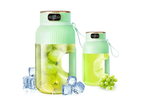 Fine Life Pro Entsafter Tragbarer Saftpresse 1200 ml - Vakuumierer mit 1200 ml Fassungsvermögen, ideal für die Zubereitung von frisch gepressten Säften und Smoothies unterwegs. Schnelle Ladezeit und doppelter Sicherheitsschutz machen ihn zum perfekten Begleiter für Fitness und Outdoor.