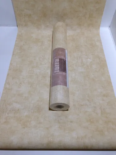 Vliestapete Terra AS 1 x 38922-7 (1Rolle) Uni Struktur Gelb Töne Wohnzimmer