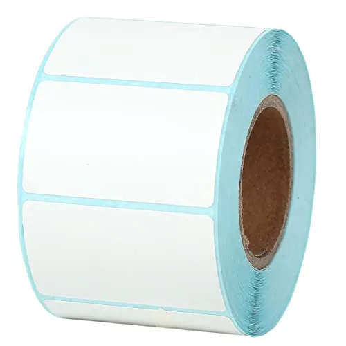 Klebeetiketten zum Beschriften, Aufkleber zum Beschriften, Etiketten zum Beschriften, Thermoetiketten, Etiketten Selbstklebend, 800 weiße Klebeetiketten 5 x 3 cm für Büro Küche Marmelade(1 Rollen)