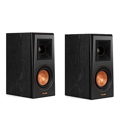 Klipsch Reference RP-400M Schwarz - Hochwertige Regallautsprecher - Regallautsprecher mit 1” Titanium LTS Tweeter und 4″ Cerametallic Woofer für beeindruckenden Klang. Ideal für Musikliebhaber, die Wert auf Design und Performance legen.