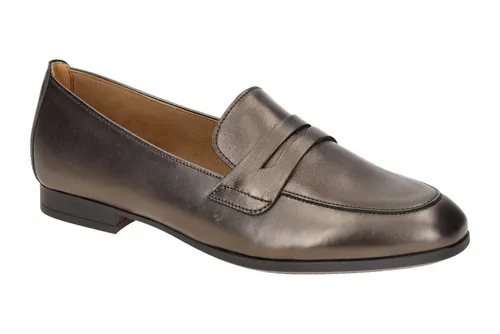 Gabor 55.270 Damenschuhe - Elegante Slipper in Braun - Halbschuhe aus hochwertigem Echtleder mit rundem Schnitt und bequemem Blockabsatz, ideal für stilvolle Auftritte im Alltag.