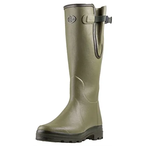 Le Chameau Vierzon Gummistiefel mit Jerseyfutter 48 | EU 48 oliv - Wasserdichte Gummistiefel für Freizeit und Gelände, mit bequemem Jerseyfutter. Perfekt für jedes Abenteuer im Freien!