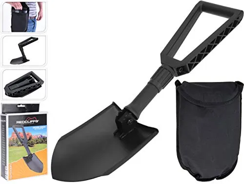 Trendkontor Klappspaten mit Tasche Klappschaufel Feldspaten Spaten Schaufel klappbar