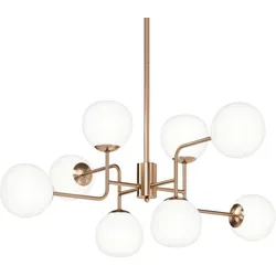 Kronleuchter Erich in Messingfarben, max. 40 Watt - Eleganter Kronleuchter in stilvollem Messingdesign, ideal für eine stimmungsvolle Beleuchtung in Wohnräumen.