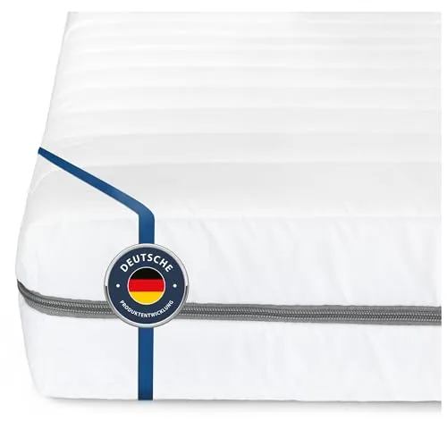BMM Matratze 90x210 cm Klassik XXL H4 - Ergonomische 7-Zonen Kaltschaummatratze - Matratzen für optimalen Schlafkomfort - Die BMM Matratze unterstützt Bauch- und Seitenschläfer mit 7 Zonen und ist Öko-Tex zertifiziert, ideal auch für Allergiker.