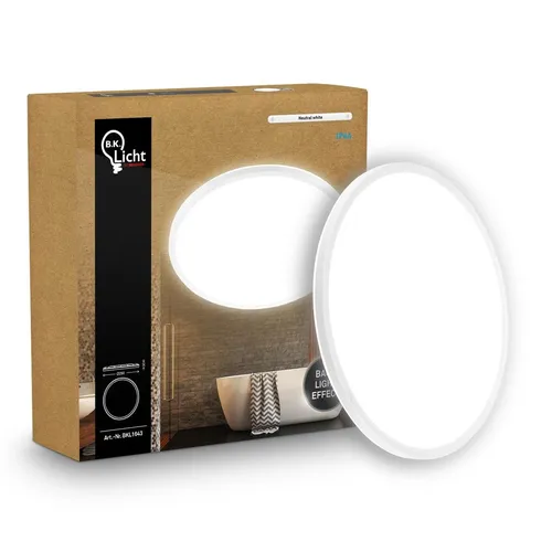LED Deckenlampe Panel Bad Deckenleuchte Flach Indirektes Licht IP44 29cm Weiß