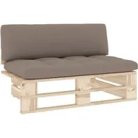 vidaXL Outdoor-Mittelsofa aus imprägniertem Kiefernholz - Robustes Paletten-Mittelsofa für Garten und Terrasse, witterungsbeständig und pflegeleicht. Inklusive komfortabler Kissen für entspannte Stunden im Freien.