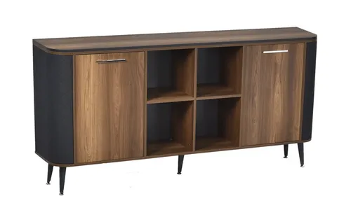 Büroschrank Braun für modernes Arbeitszimmer - Stylischer Büroschrank in Braun, ideal für Ihr Büro. Mit 5 Regalfächern bietet er viel Stauraum und passt perfekt in moderne Arbeitsumgebungen.