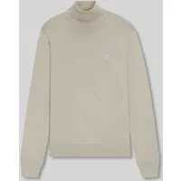 BOSS Orange Regular Fit Rollkragenpullover aus Baumwoll-Kaschmir-Mix Modell 'AKIRO_S' in Sand, Größe XXL