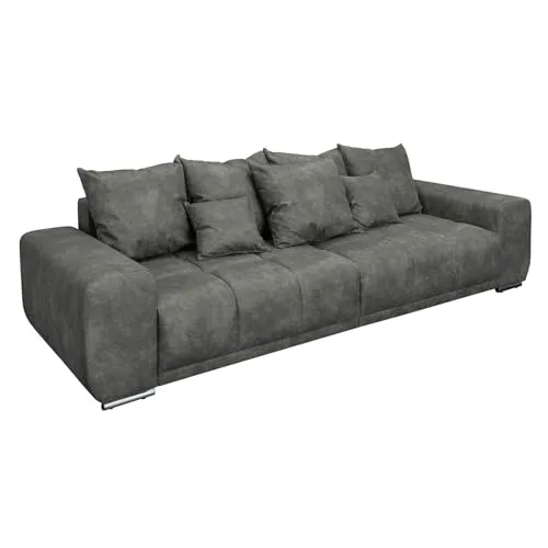 Riess-Ambiente Big-Sofa ELEGANCIA 285cm grau