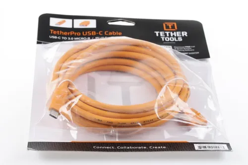 TETHER TOOLS USB-C/Micro-B 3.0 Pro Kabel 4.6m orange - Hochwertiges USB-C/Micro-B 3.0 Pro Kabel, 4.6m lang, ideal für Fotografen und Videografen, ermöglicht schnelle Datenübertragung und zuverlässige Verbindung.