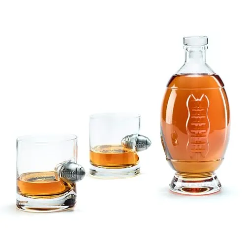 40YARDS American Football Whisky Set: Dekanter und Gläser von 40YARDS
