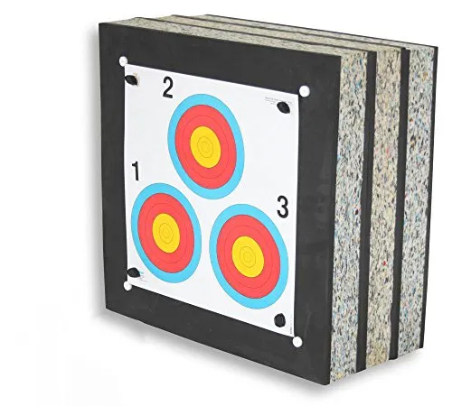 Stronghold Schaumscheibe Black Edition Max bis 80lbs (60x60x30cm) Zielscheibe für Bogen und Armbrust - Ziel Block bis 475fps Pfeilgeschwindigkeit