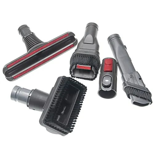 vhbw 5-TLG. Düsen-Set kompatibel mit Dyson V7, V11 Advanced, V8, V8 Absolute, V12 Detect Slim Absolute Staubsauger Grau