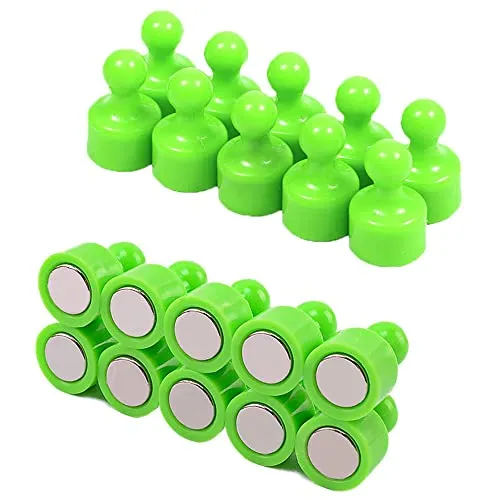 Stück Kühlschrankmagnete, magnetische Pinnadeln, kleine Kühlschrankmagnete, Starke Neodym-Magnete, Whiteboard, Karte, Magnete, perfekt für Zuhause, Küche, Büro, Schule, Klassenzimmer, Hellgrün 20