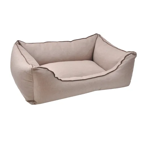Aumüller Tiersofa Hundesofa Basic Line, Beige, 117 cm - Tierbetten aus robustem Canvasstoff, mit antibakteriellen Visko-Sticks gefüllt, abnehmbarer Bezug und rutschfest für optimalen Komfort.