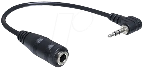 DELOCK 65397 - Audio Kabel, 2,5 mm Klinkenstecker auf 3,5 mm Kupplung, 0,14 m