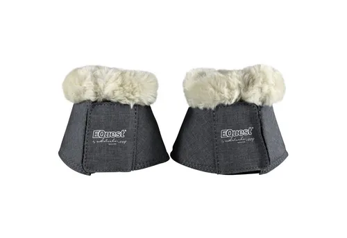 EQuest Hufglocken Hufglocke Melange speziell für Shettys, 2er Set - Schwarz