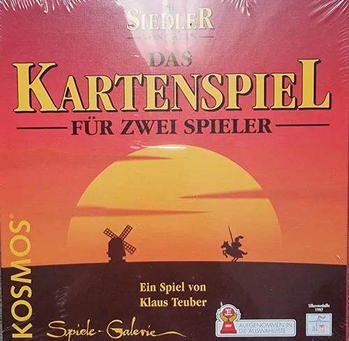 Produktbild Die Siedler von Catan Kartenspiel von 1995 mit Holzspielsteinen Rarität von Kosmos