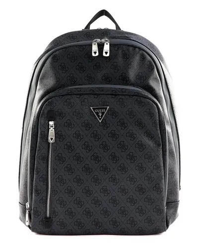 Guess Freizeitrucksack Vezzola, Black - Stylischer Freizeitrucksack in Schwarz mit Logo-Muster, stufenlos verstellbarem Schultergurt und praktischem Tragegriff – ideal für den Alltag und Freizeitaktivitäten.