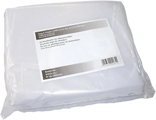 Plastiksäcke für Aktenvernichter 5009 - VE=50 Stück - Einwegplastiksäcke für IDEAL 5009, ideal für eine saubere und einfache Entsorgung von Papierabfällen, VE=50 Stück.