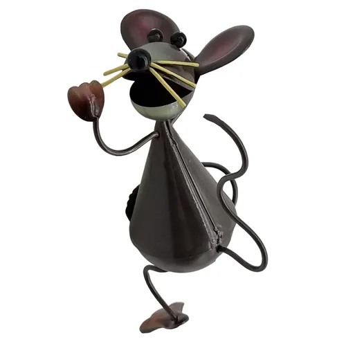 Maus mit Magnet, Metall, 6 x 6,5 x 11cm Deko Figur Geldgeschenk